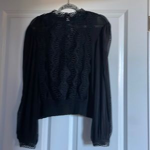 Beautiful mesh and crochet lace blouse